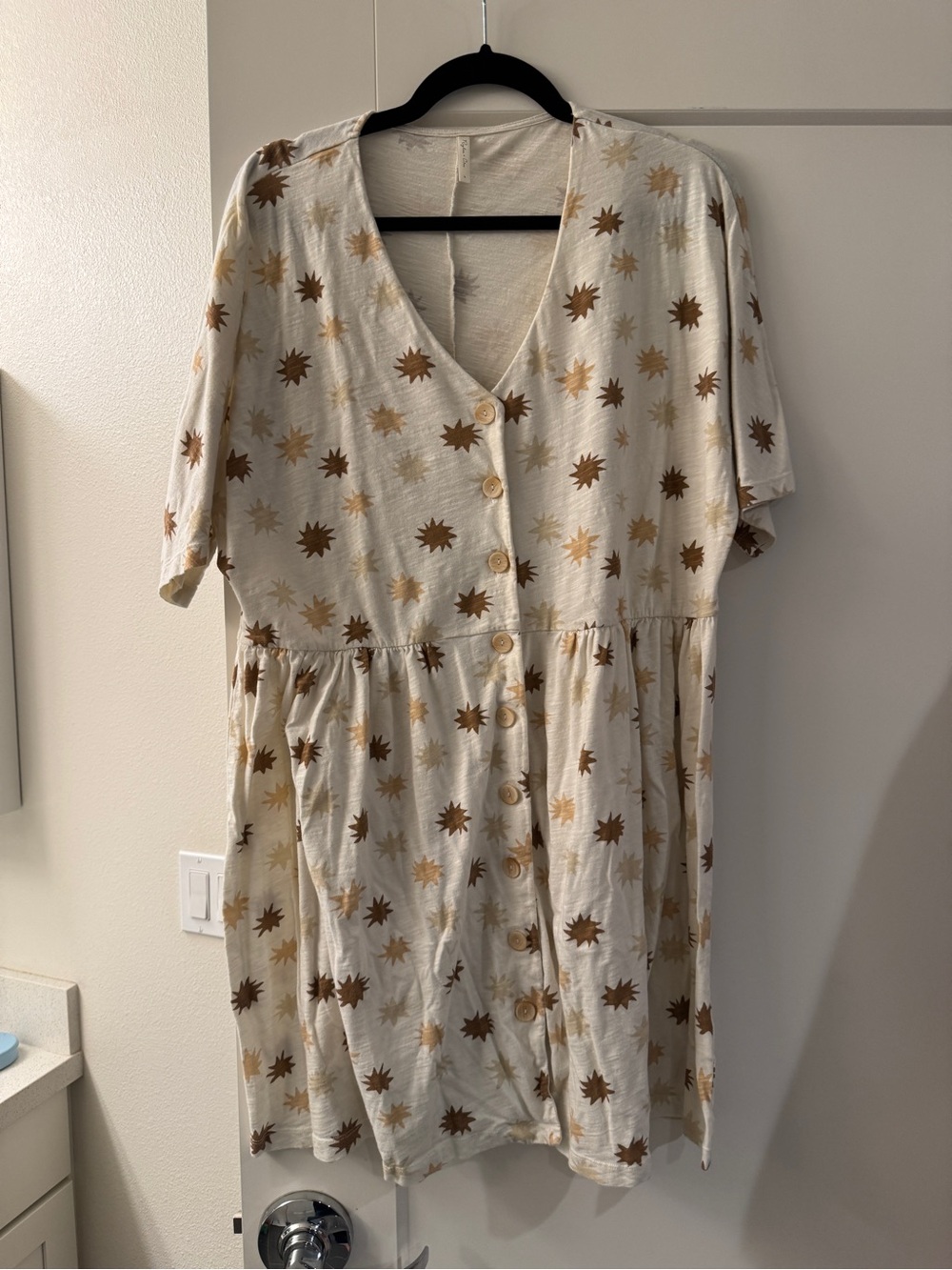 Rylee & Cru Button Jersey Dress in Sunburst size L